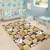 Penguin Waffle Pattern Print Floor Mat-grizzshop