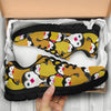 Penguin Waffle Pattern Print Sneaker Shoes For Men Women-grizzshop