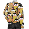 Penguin Waffle Pattern Print Women's Sweatshirt-grizzshop