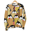 Penguin Waffle Pattern Print Women's Sweatshirt-grizzshop