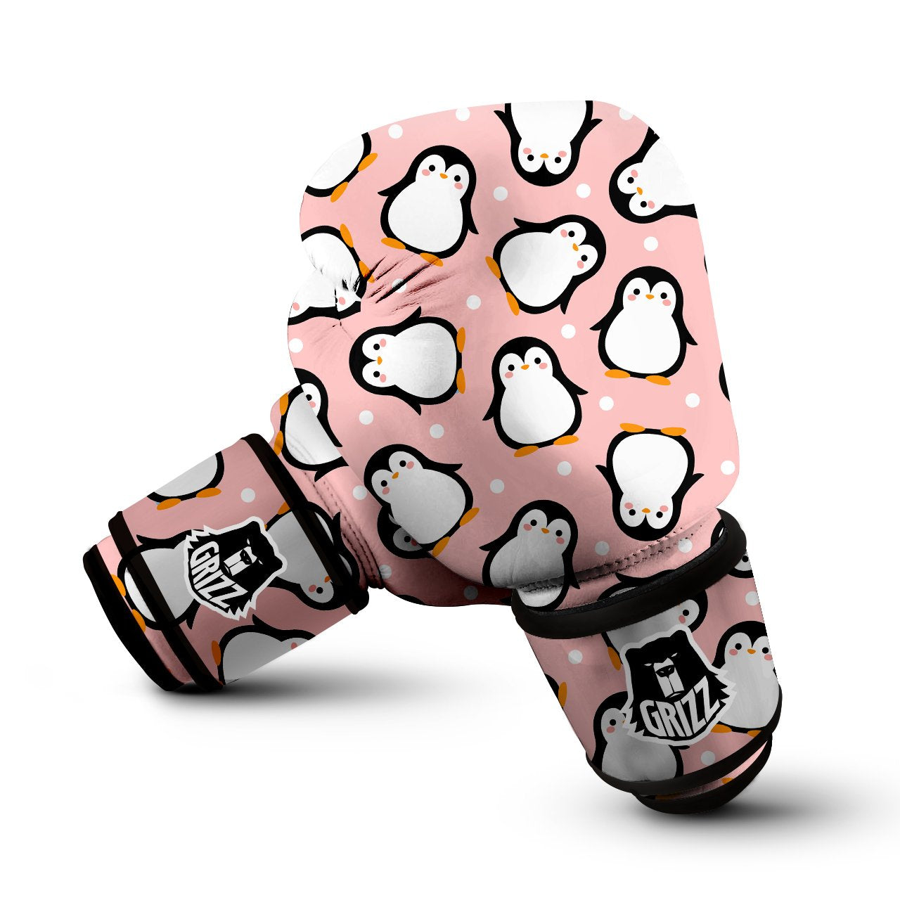 Penguin Xmas Print Pattern Boxing Gloves-grizzshop