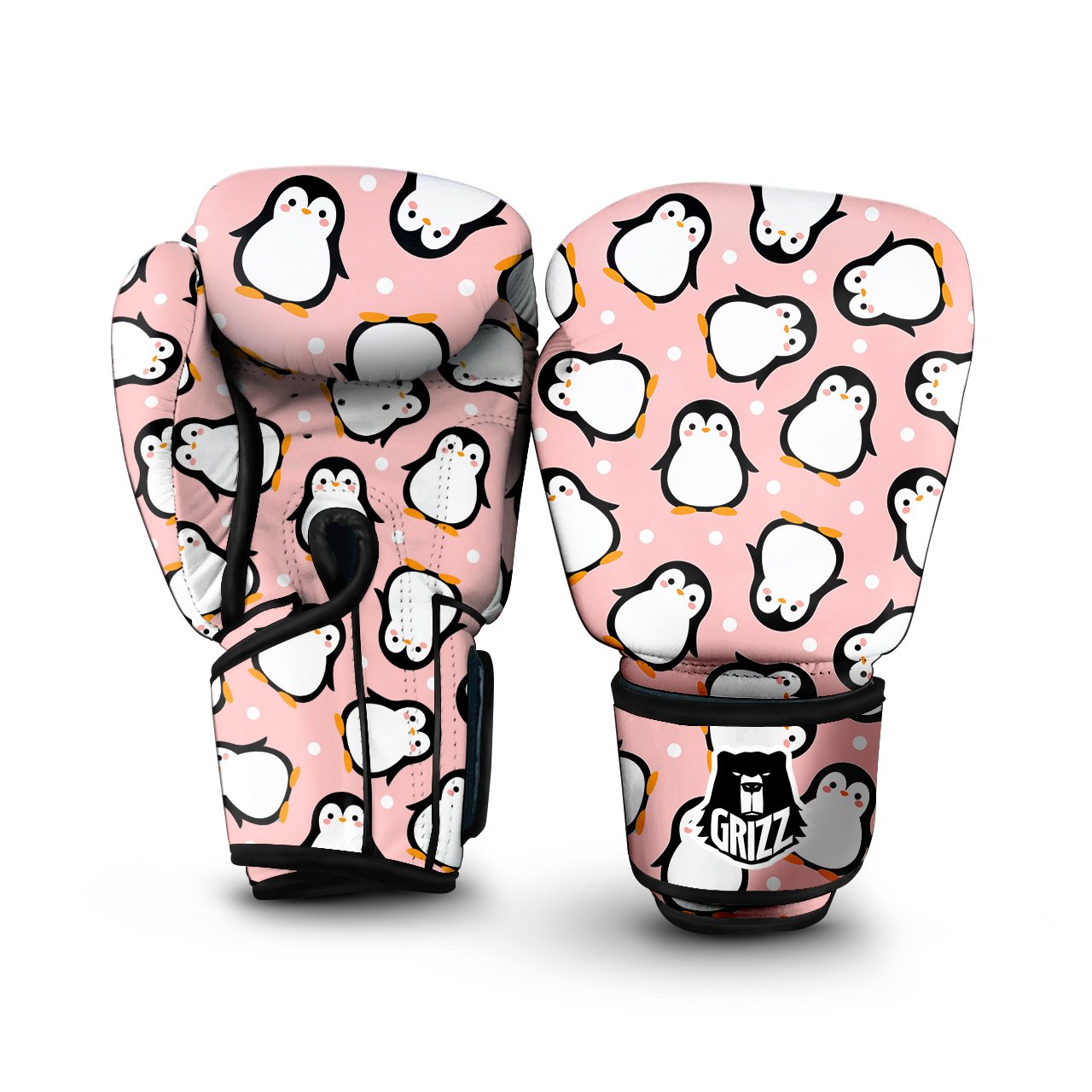 Penguin Xmas Print Pattern Boxing Gloves-grizzshop