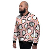 Penguin Xmas Print Pattern Men's Bomber Jacket-grizzshop