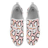 Penguin Xmas Print Pattern White Athletic Shoes-grizzshop