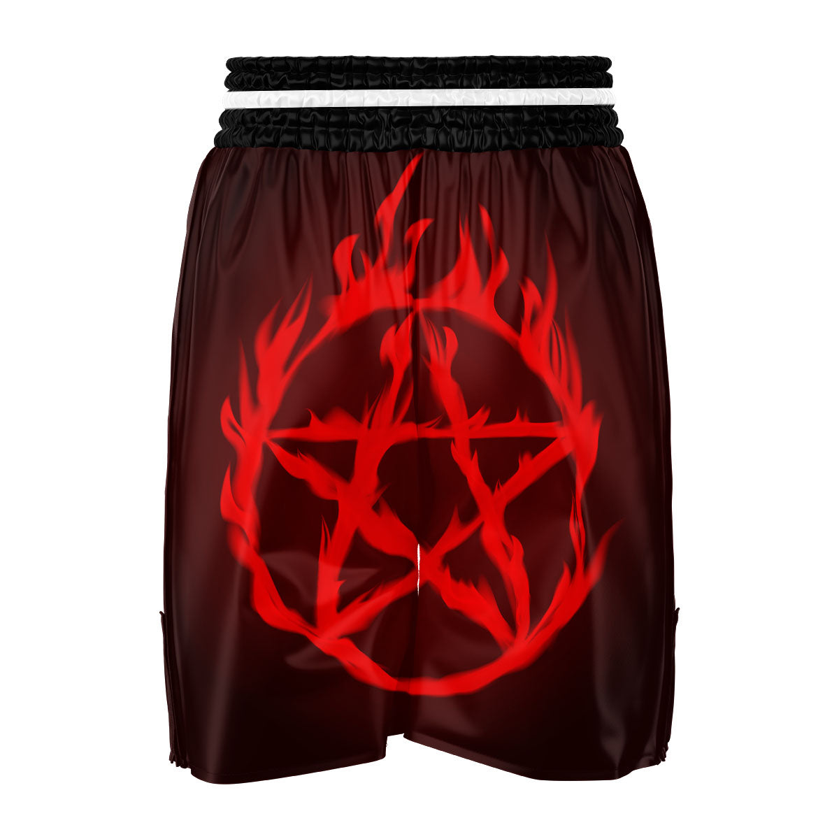Pentagram Fiery Reversed Print Boxing Shorts-grizzshop
