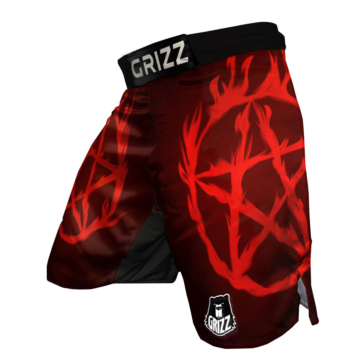 Pentagram Fiery Reversed Print MMA Shorts-grizzshop