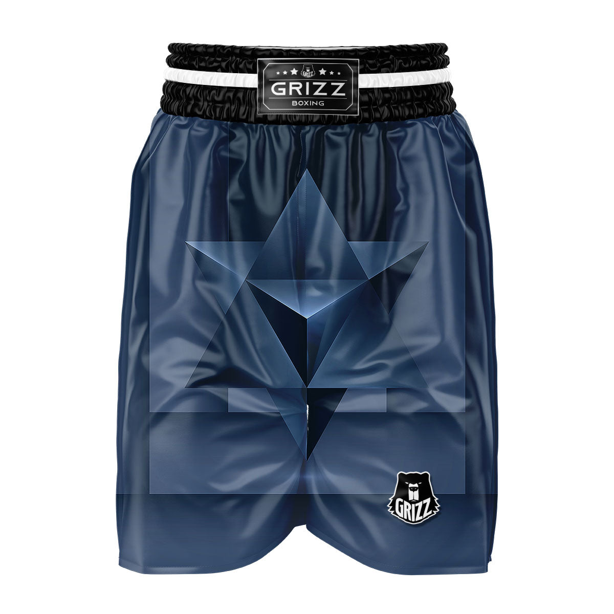 Pentagram Geometric Inverted Print Boxing Shorts-grizzshop