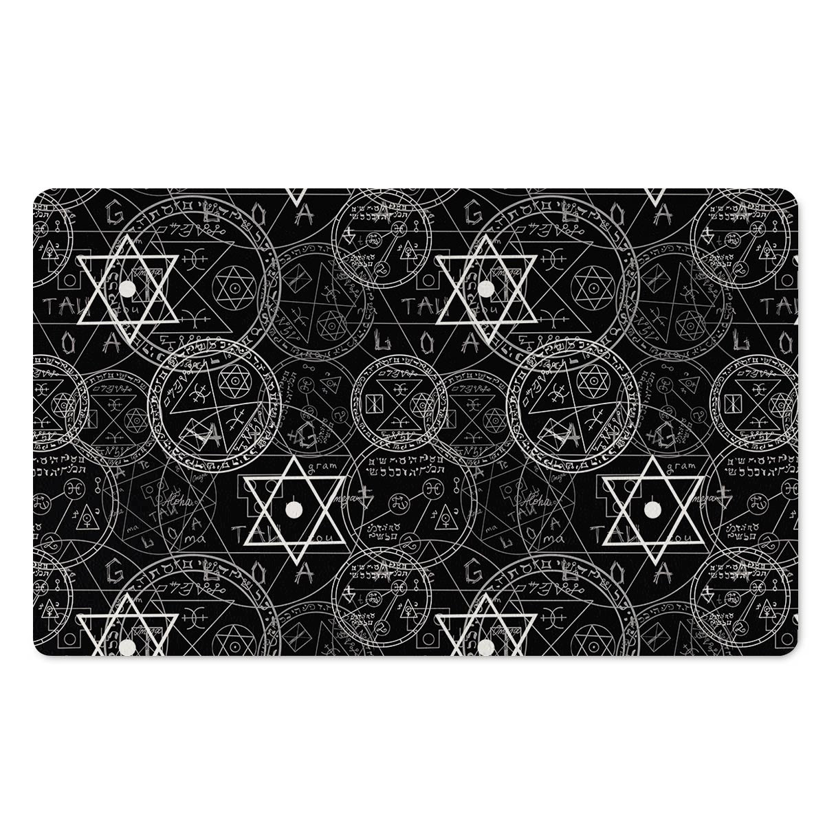 Pentagram Gothic Witch Door Mat-grizzshop