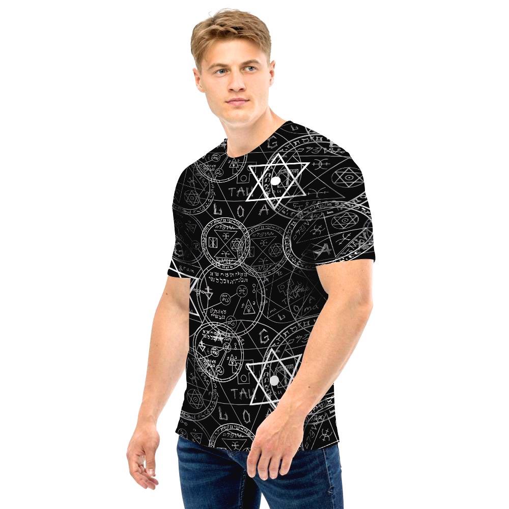 Pentagram Gothic Witch Men T Shirt-grizzshop