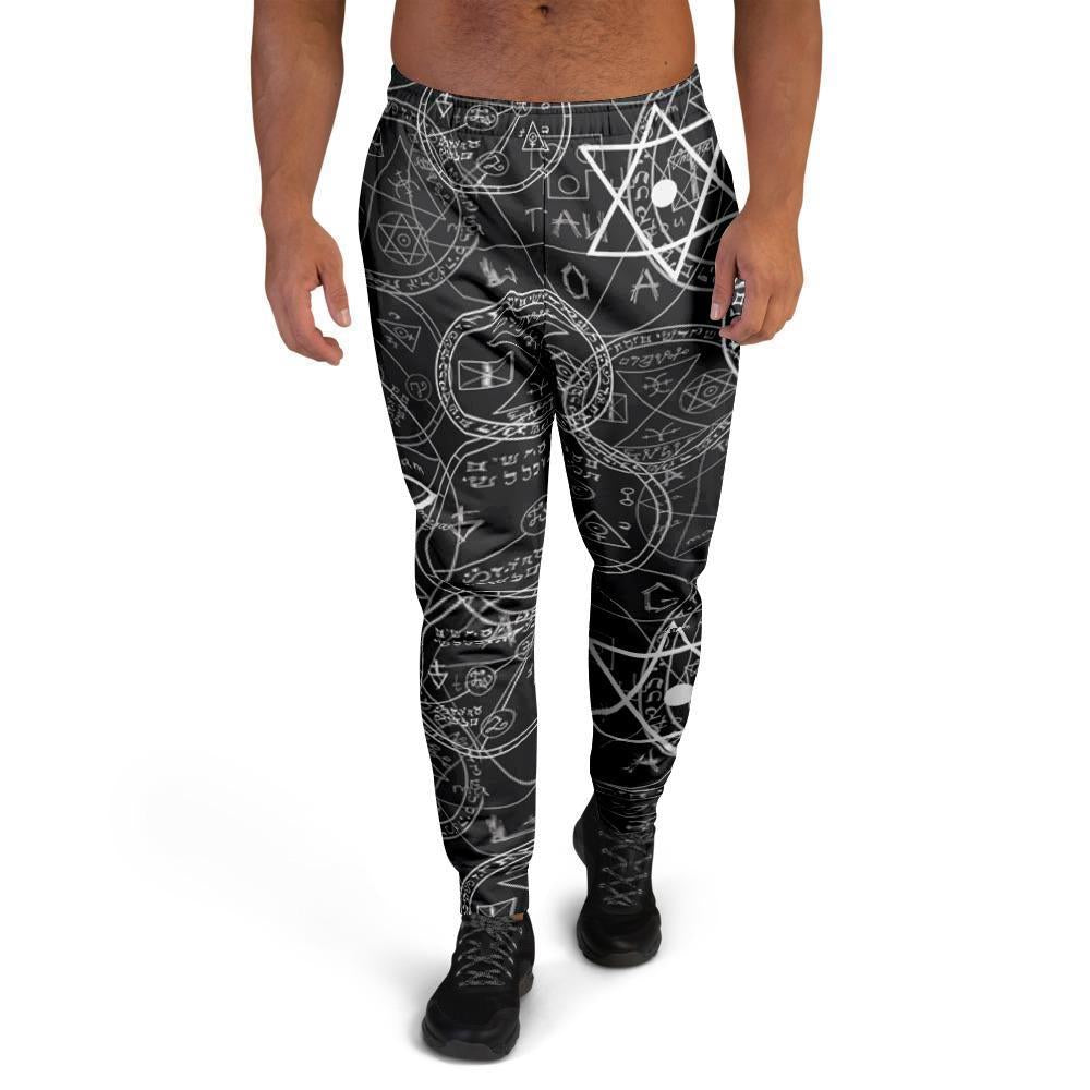 Pentagram Gothic Witch Men's Joggers-grizzshop
