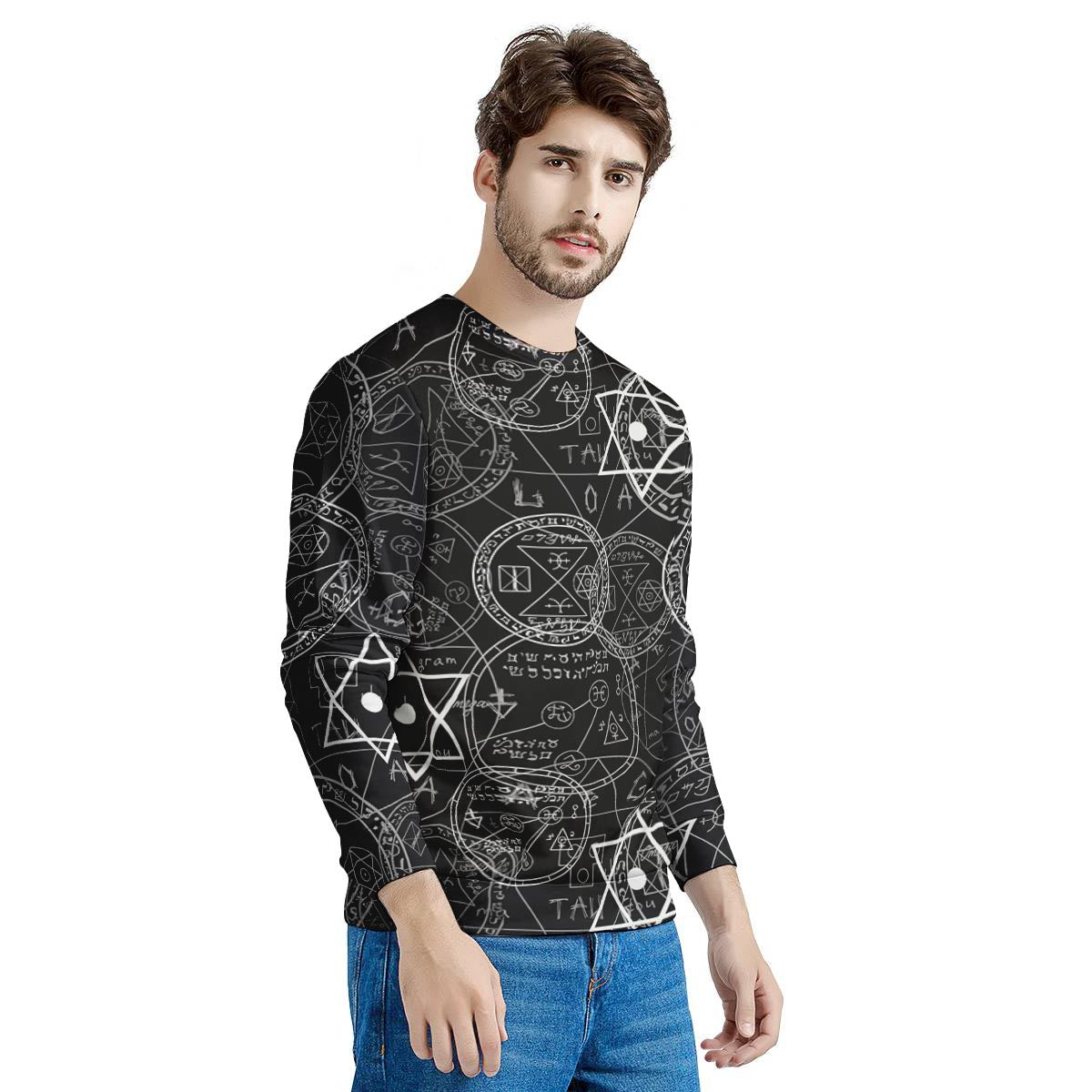 Pentagram Gothic Witch Men's Sweatshirt-grizzshop