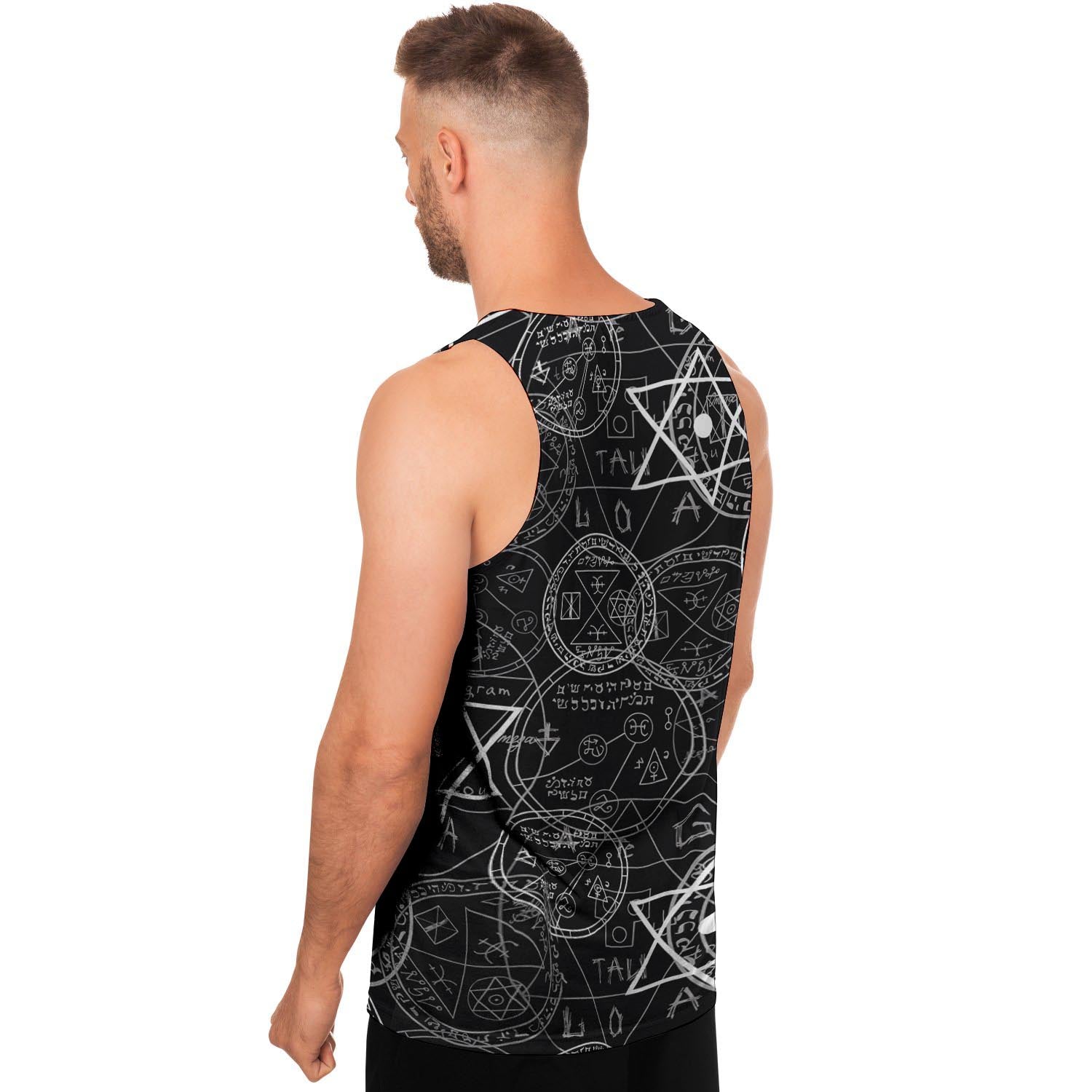 Pentagram Gothic Witch Men's Tank Tops-grizzshop