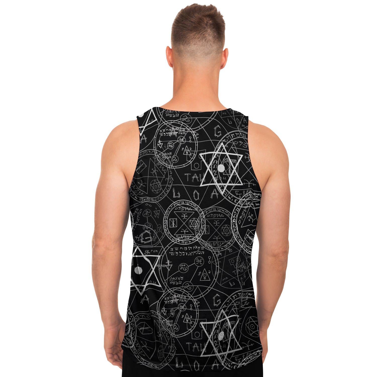 Pentagram Gothic Witch Men's Tank Tops-grizzshop