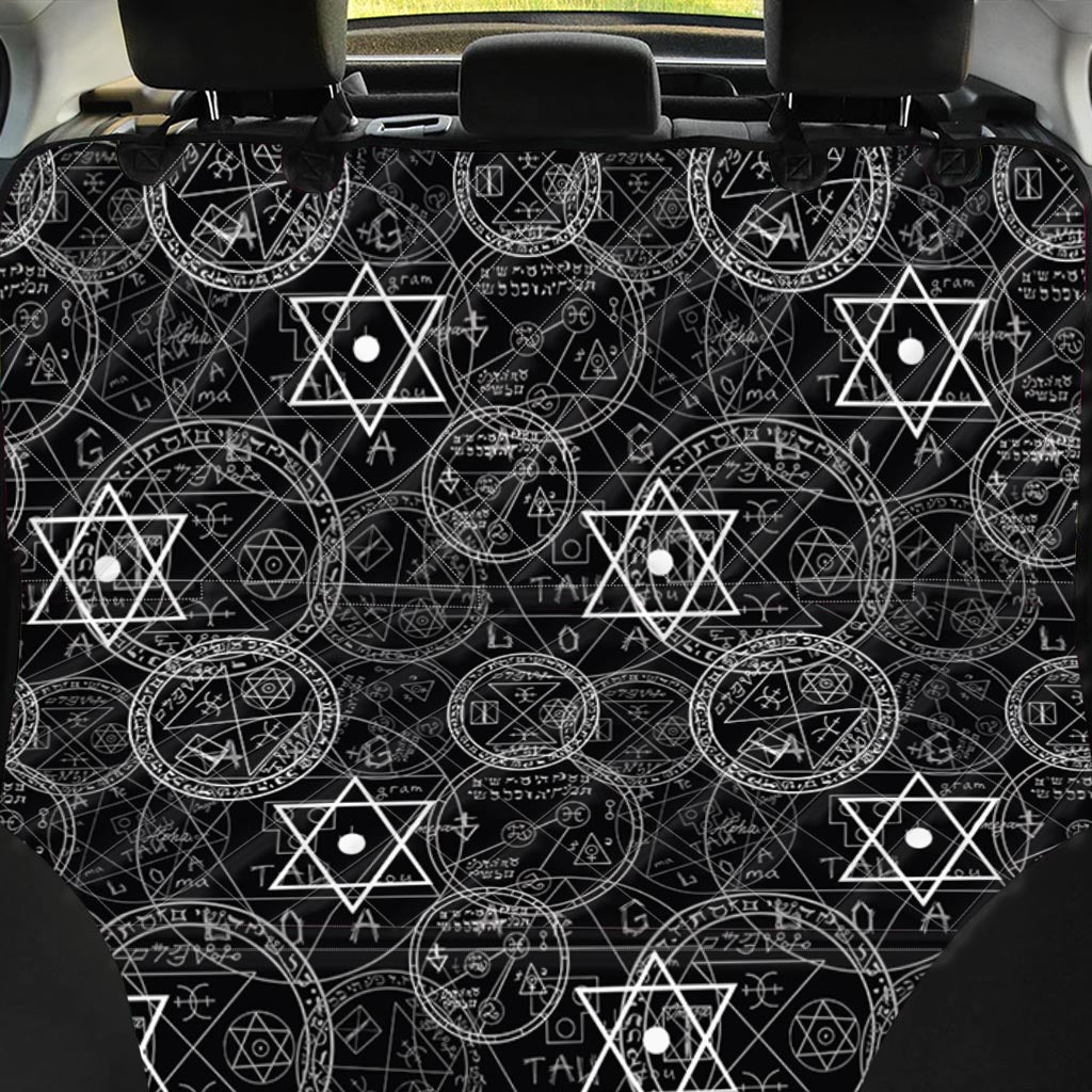 Pentagram Gothic Witch Pet Car Seat Cover-grizzshop