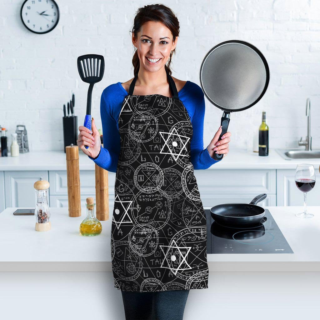 Pentagram Gothic Witch Women's Apron-grizzshop
