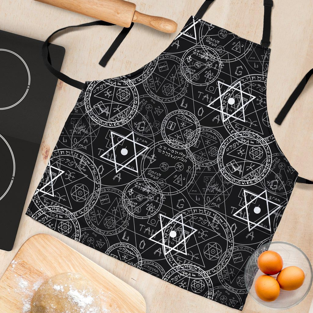 Pentagram Gothic Witch Women's Apron-grizzshop