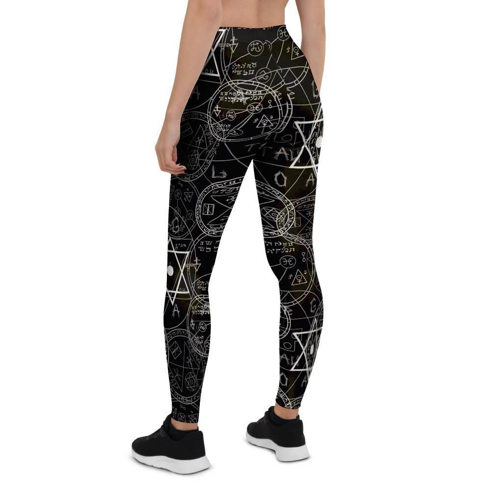 Pentagram Gothic Witch Women's Leggings-grizzshop