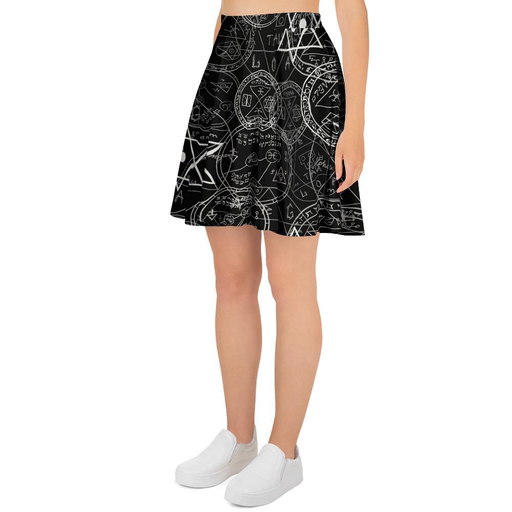 Pentagram Gothic Witch Women's Skirt-grizzshop