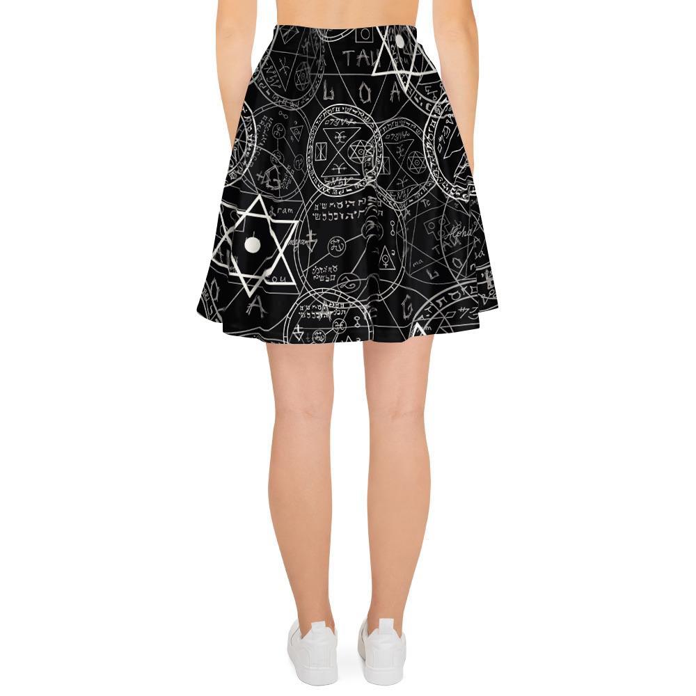 Pentagram Gothic Witch Women's Skirt-grizzshop