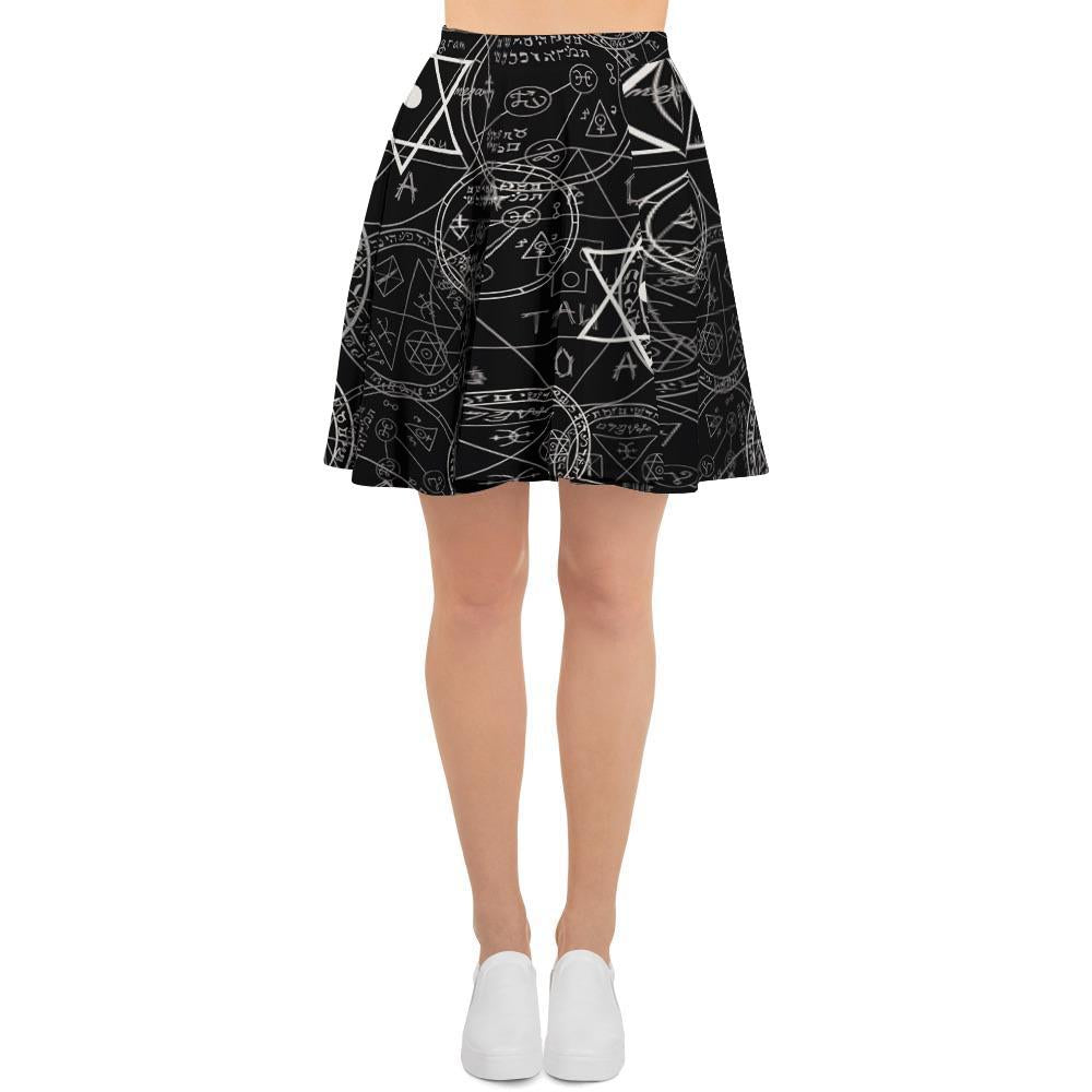 Pentagram Gothic Witch Women's Skirt-grizzshop