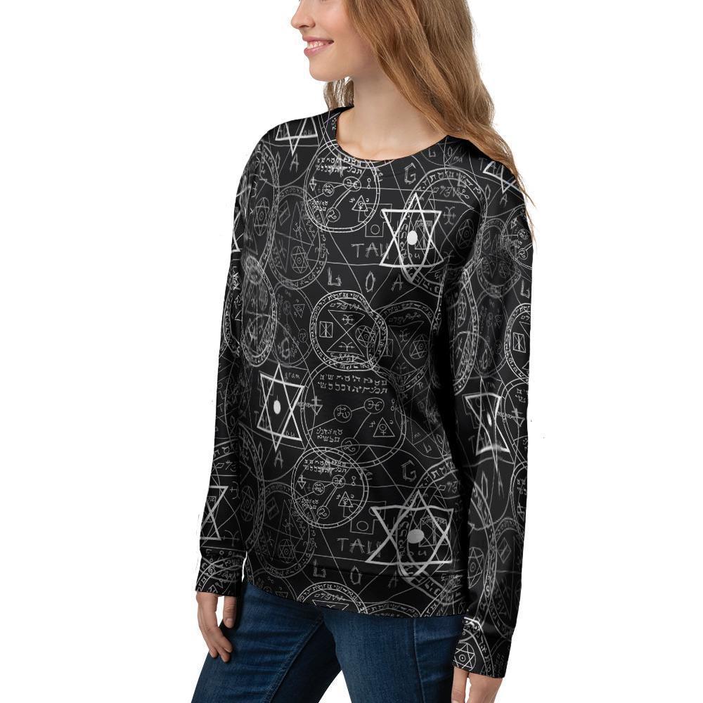 Pentagram Gothic Witch Women's Sweatshirt-grizzshop