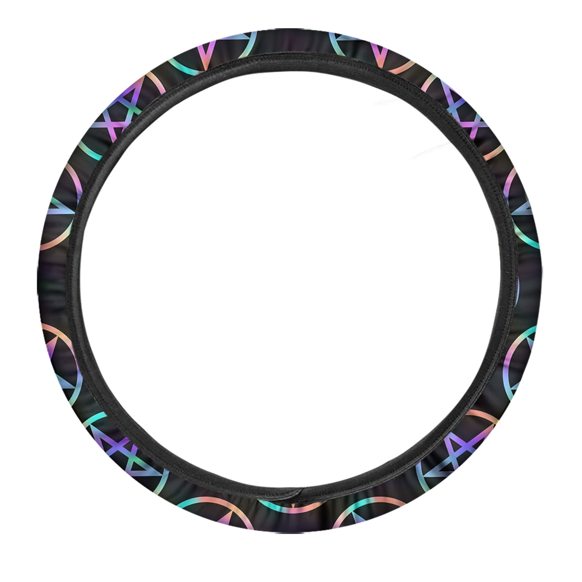 Pentagram Holographic Print Pattern Car Steering Wheel Cover-grizzshop