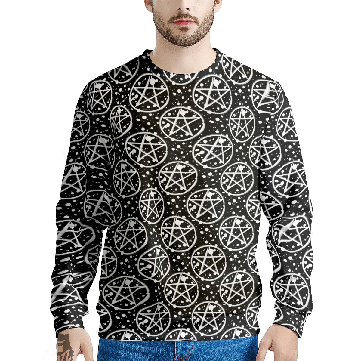 Pentagram Pentagram Magic Pattern Men's Sweatshirt-grizzshop