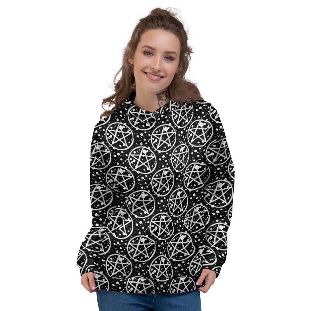 Pentagram Pentagram Magic Pattern Women's Hoodie-grizzshop