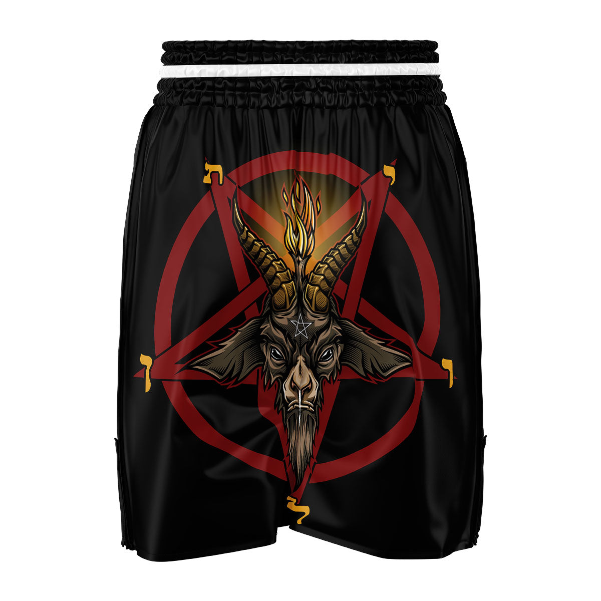 Pentagram Symbol Magic Print Boxing Shorts-grizzshop