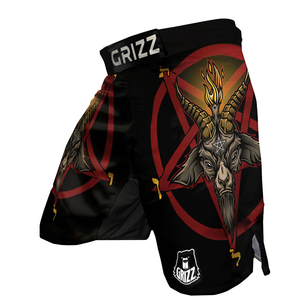 Pentagram Symbol Magic Print MMA Shorts-grizzshop