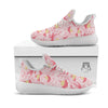 Peony Japanese Print White Athletic Shoes-grizzshop