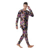 People And Rainbow Face Masks Print Pattern Men's Pajamas-grizzshop