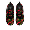 Peppers Red Chili Print Pattern Black Sneaker-grizzshop