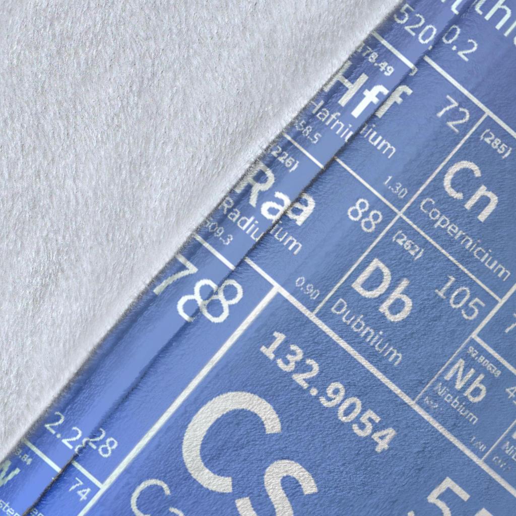 Periodic Table Science Pattern Print Blanket-grizzshop