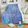 Periodic Table Science Pattern Print Blanket-grizzshop