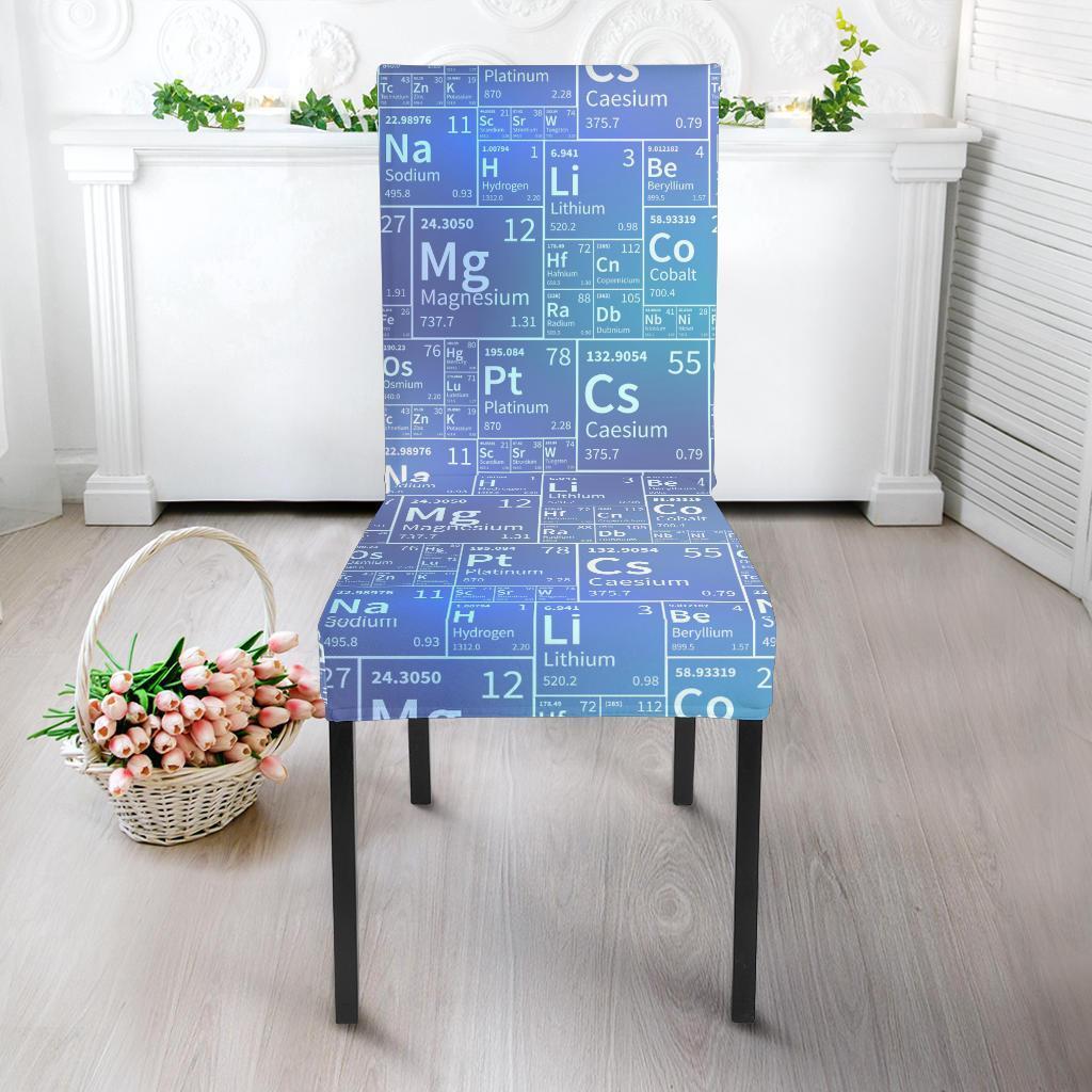 Periodic Table Science Pattern Print Chair Cover-grizzshop