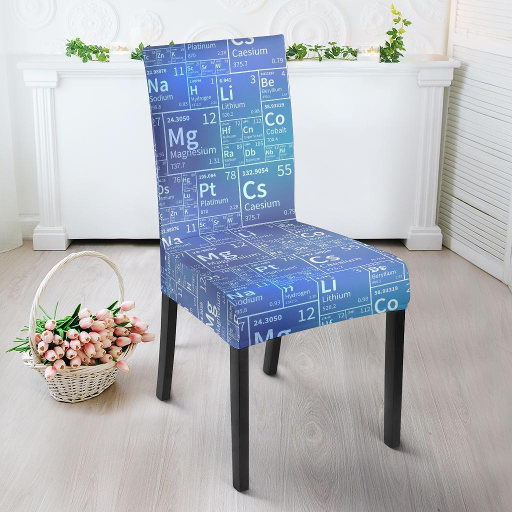 Periodic Table Science Pattern Print Chair Cover-grizzshop