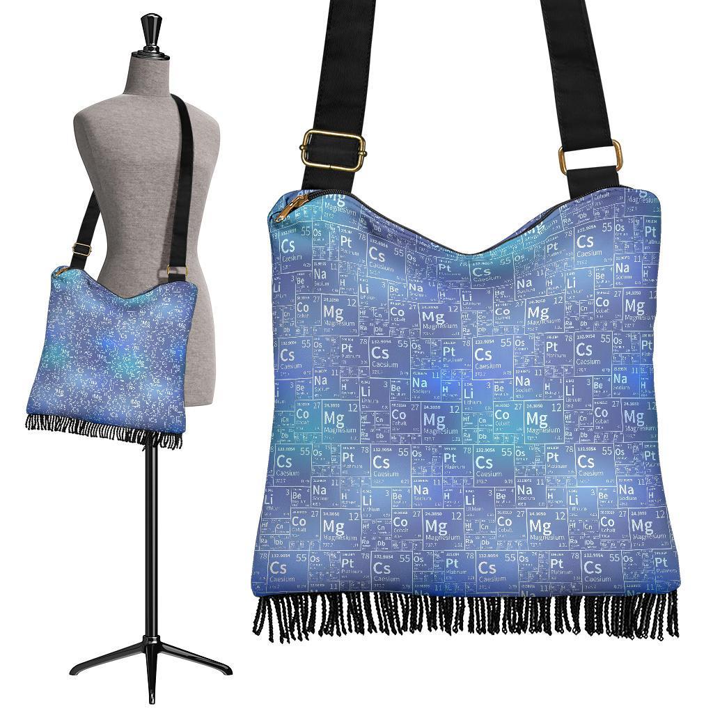 Periodic Table Science Pattern Print Crossbody Bags-grizzshop