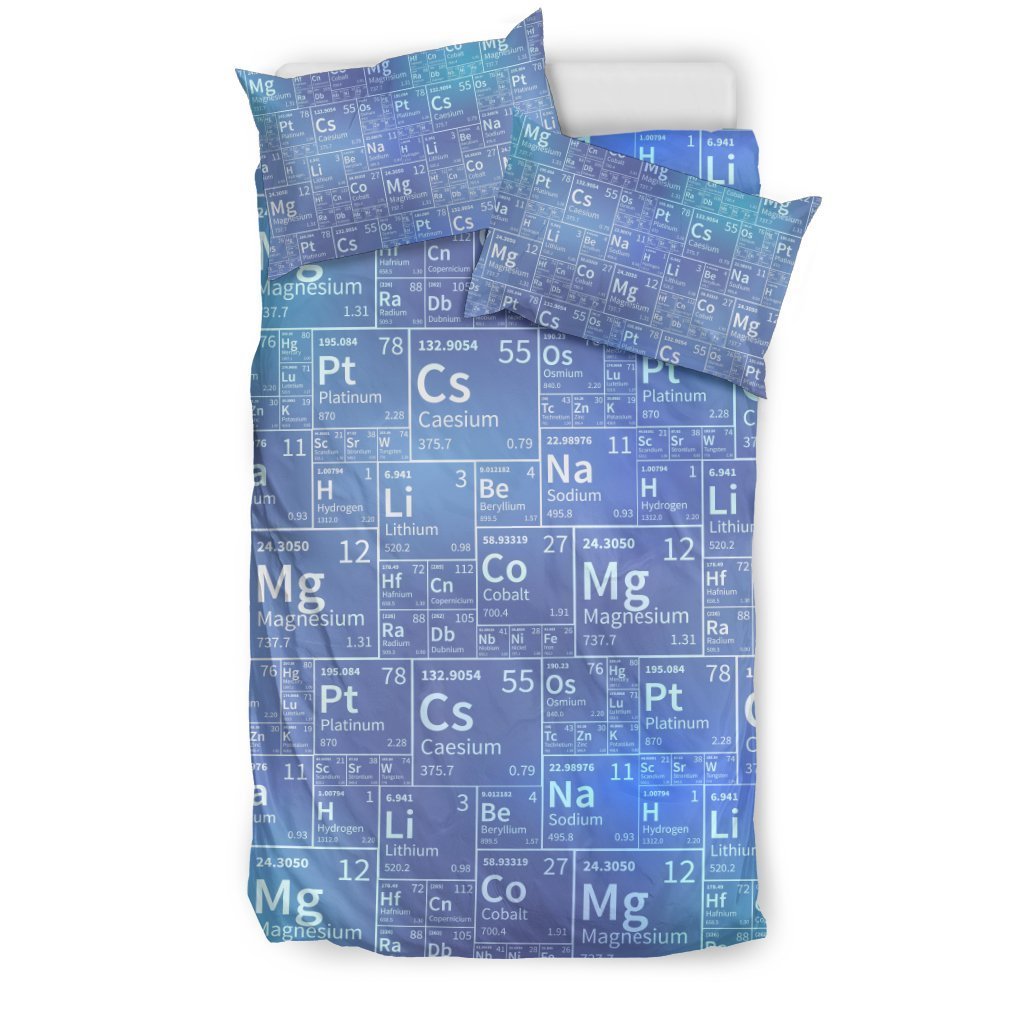 Periodic Table Science Pattern Print Duvet Cover Bedding Set-grizzshop