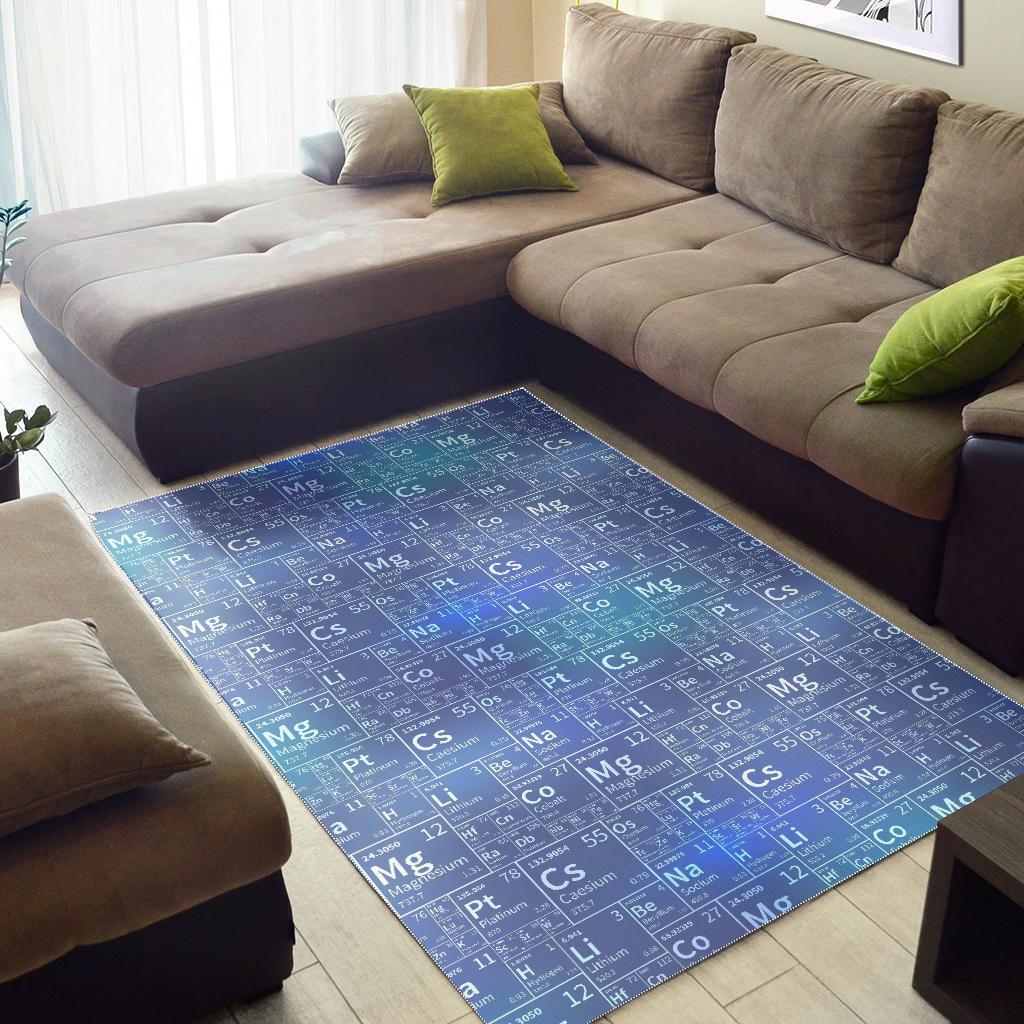 Periodic Table Science Pattern Print Floor Mat-grizzshop