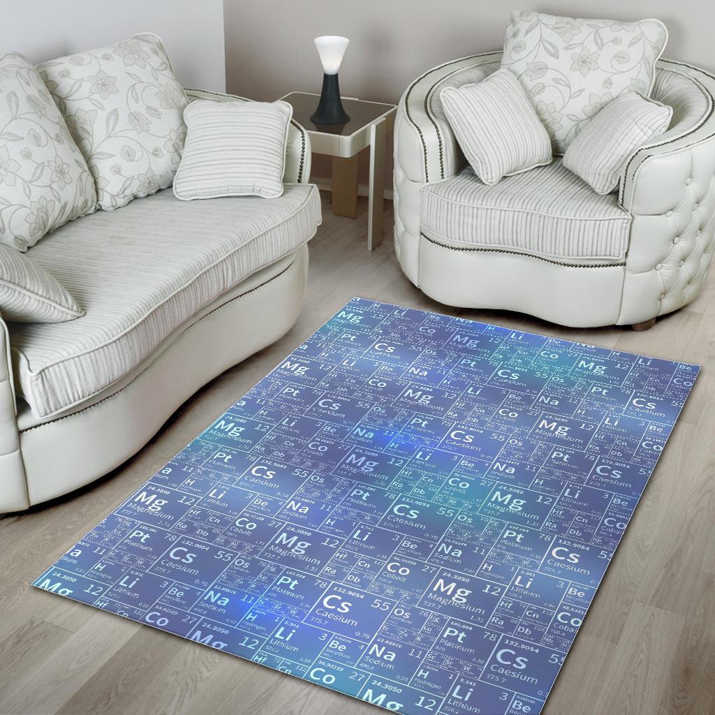 Periodic Table Science Pattern Print Floor Mat-grizzshop