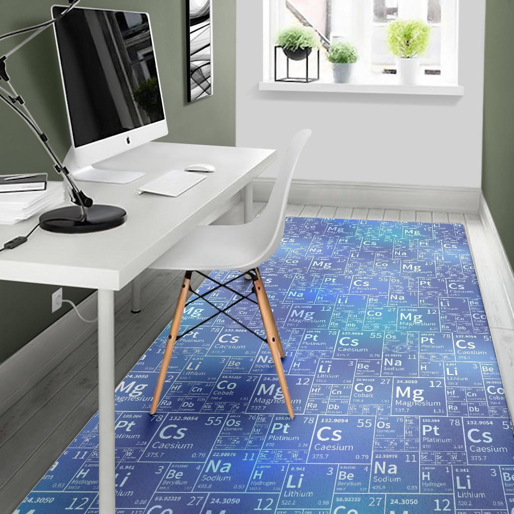 Periodic Table Science Pattern Print Floor Mat-grizzshop