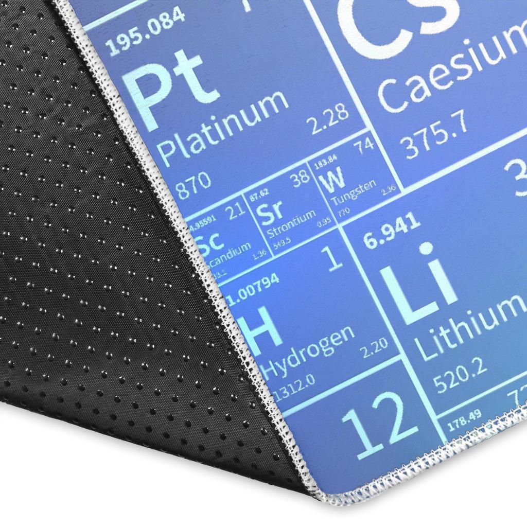 Periodic Table Science Pattern Print Floor Mat-grizzshop