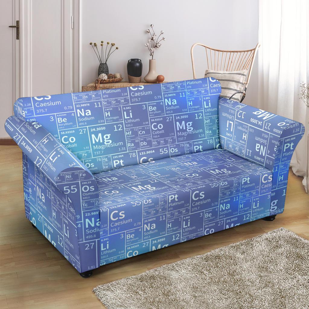 Periodic Table Science Pattern Print Loveseat Cover-grizzshop