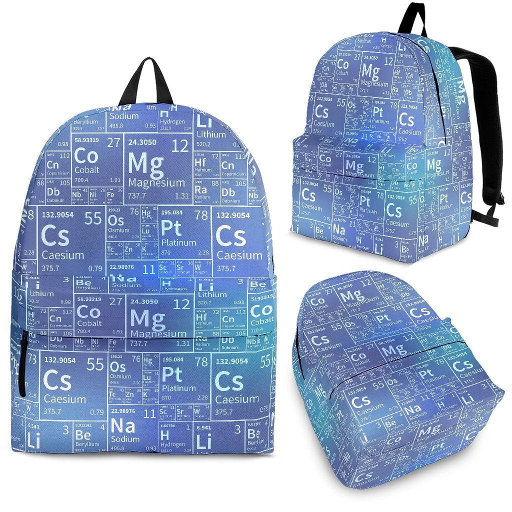 Periodic Table Science Pattern Print Premium Backpack-grizzshop