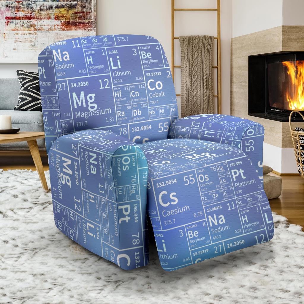 Periodic Table Science Pattern Print Recliner Cover-grizzshop