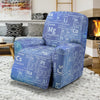 Periodic Table Science Pattern Print Recliner Cover-grizzshop