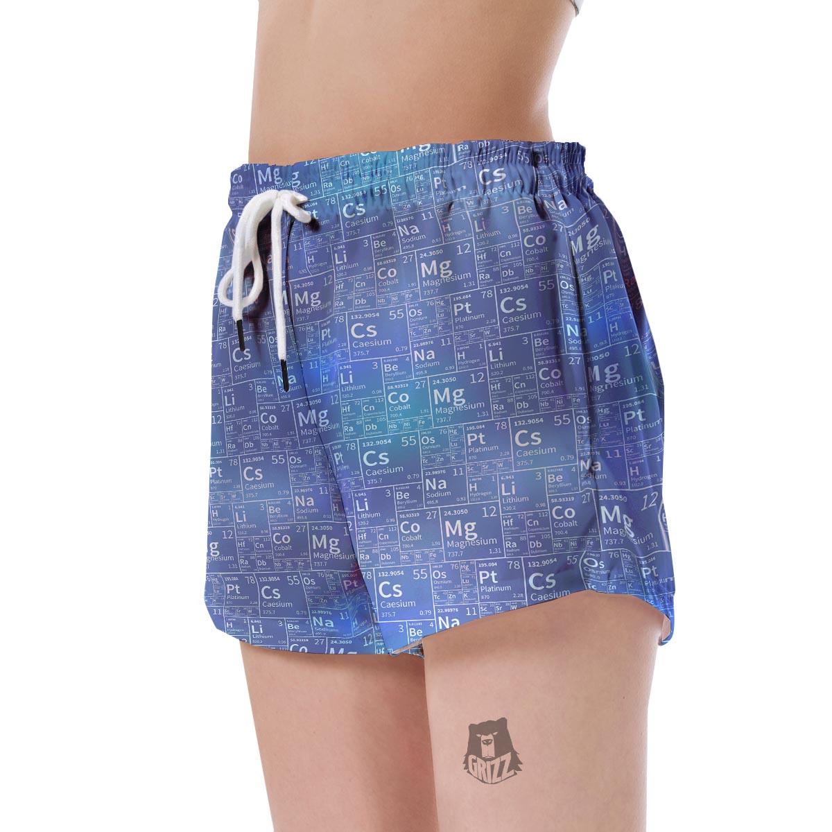 Periodic Table Science Pattern Print Women's Shorts-grizzshop