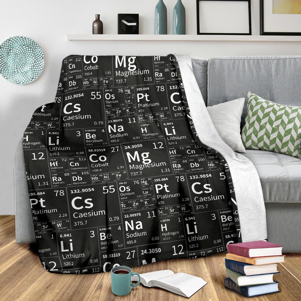 Periodic Table Science Print Pattern Blanket-grizzshop