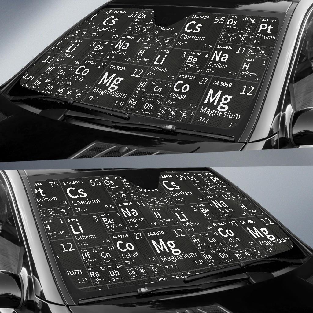 Periodic Table Science Print Pattern Car Sun Shade-grizzshop